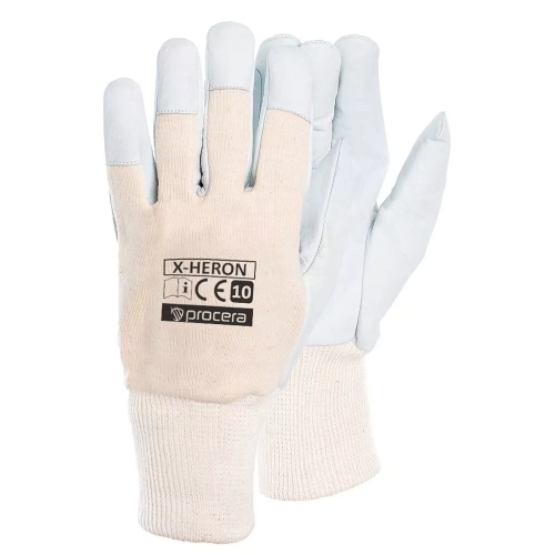 RĘKAWICE ROBOCZE WZMOCNIONE KOZIĄ SKÓRĄ X-HERON